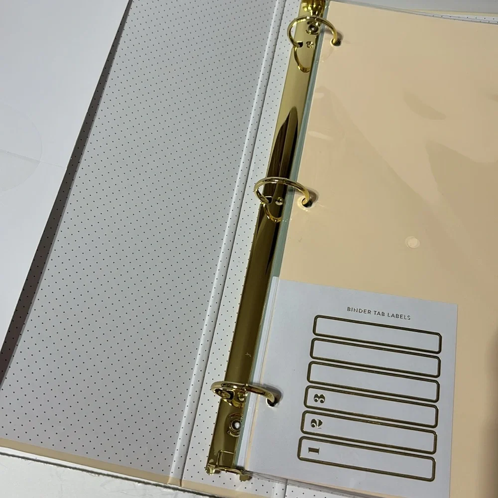Sugar Paper Cream 3 Ring Binder with Divider Tabs
